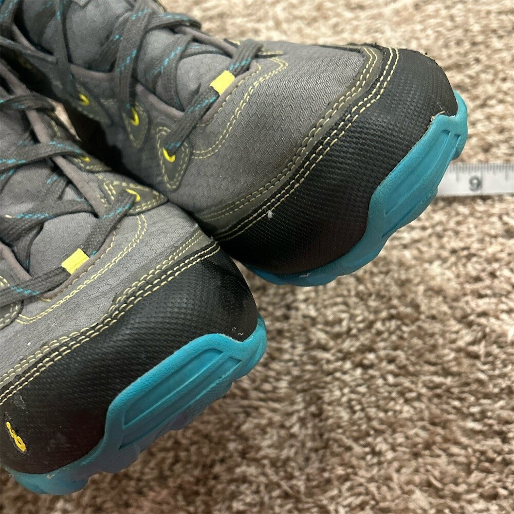Ahnu Sugarpine Waterproof Hiking Boots Womens Size 9 Gray Teal Vibram - Picture 9 of 12